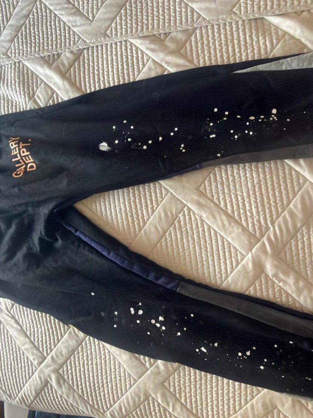 Gallery Dept Inspired Sweatpants – Black Paint Splatter – Size Xl fits small